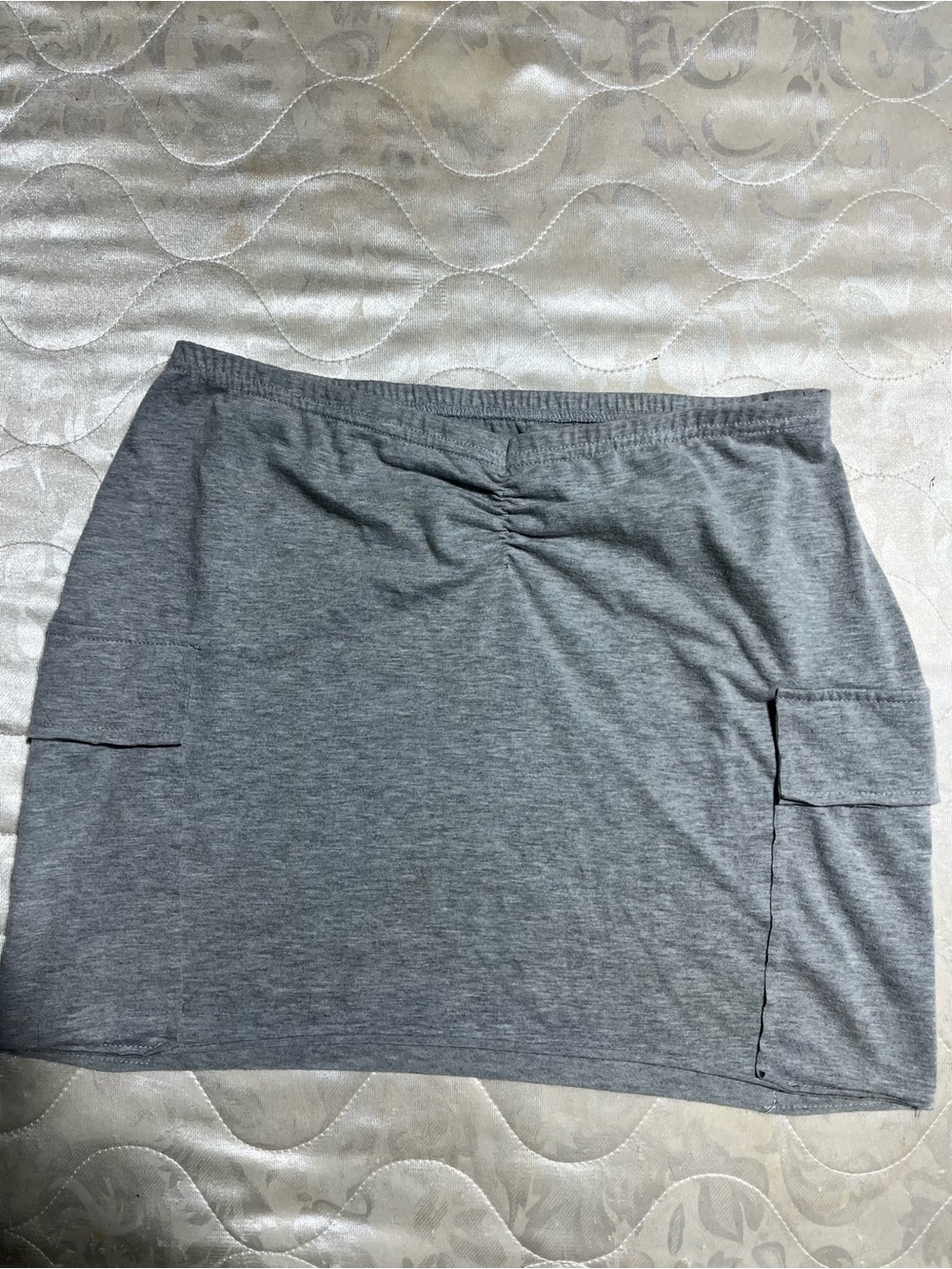Women's Gray Casual Knit Skirt